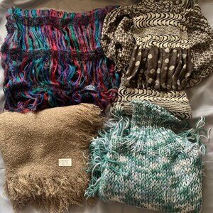 Lot of 3/scarves & 1 sweater/shawl